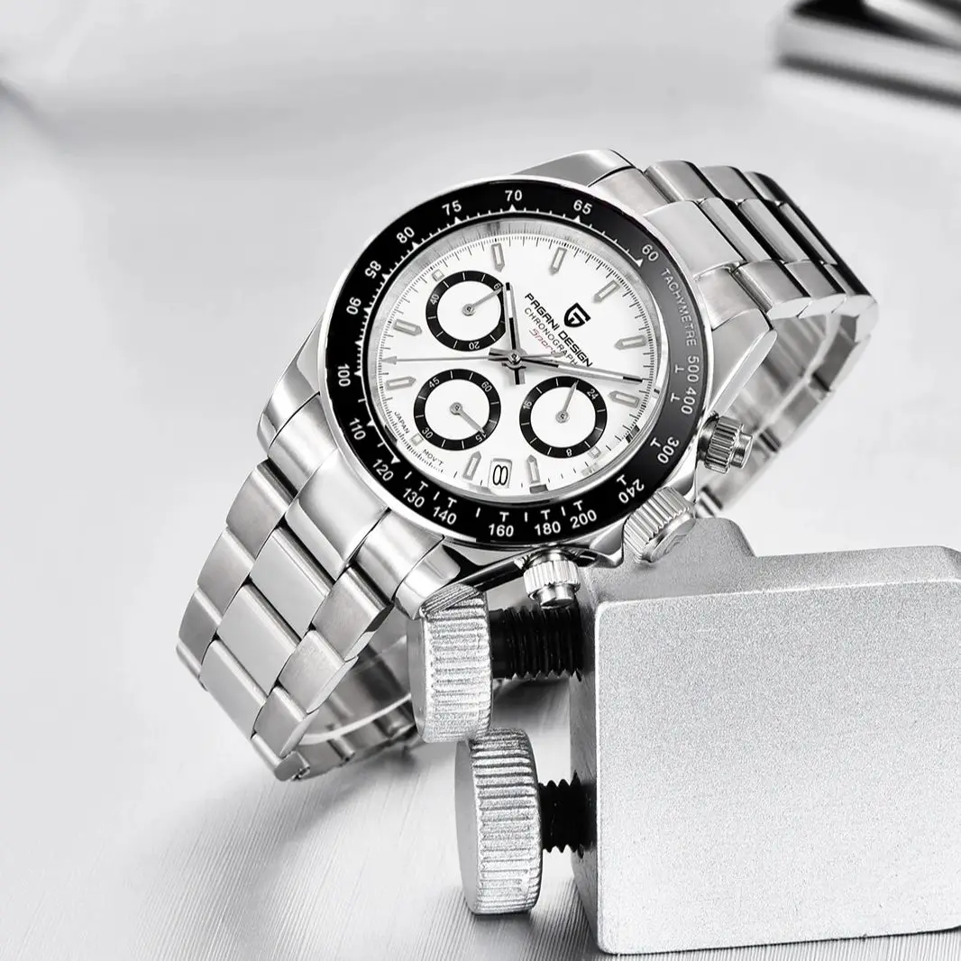 PAGANI DESIGN 2025 جديد ساعات رجالية رياضية كرونوغراف تاريخ تلقائي ساعة كوارتز الرجال AR الياقوت كريستال مقاوم للماء ساعة اليد #6