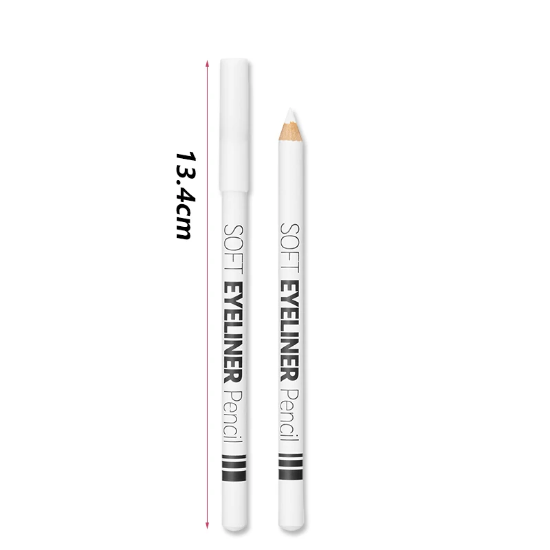 1/12 pièces Eyeliner blanc maquillage lisse facile à porter durable yeux éclaircisseur imperméable mode yeux Liner crayons outil de maquillage des yeux