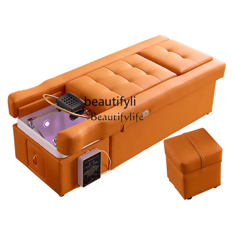 

Electric Lifting Shampoo Bed Multifunctional Massage Foot Therapy Head Therapy Fumigation Water Circulation Barber Shop