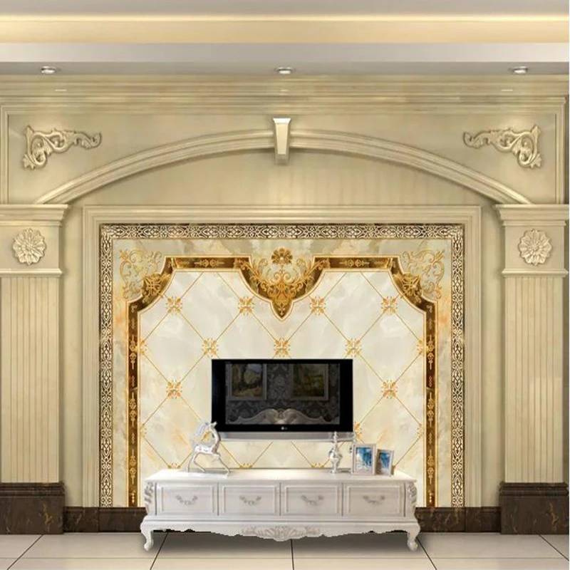 

Фоновые обои в европейском стиле, простые современные обои в форме рамки, 8D настенное покрытие, тканевые атмосферные обои для гостиной