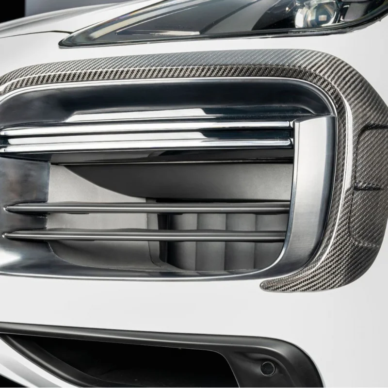 Suitable for 18-23 Cayenne 9Y0.1 SD MSY Model Carbon Fiber Front Bumper Grille Frame