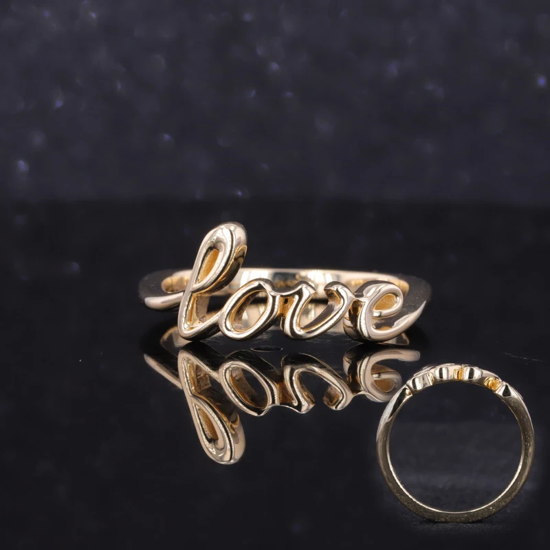 

Love Engagement Rings For Women 10k Yellow Gold Plain Ring