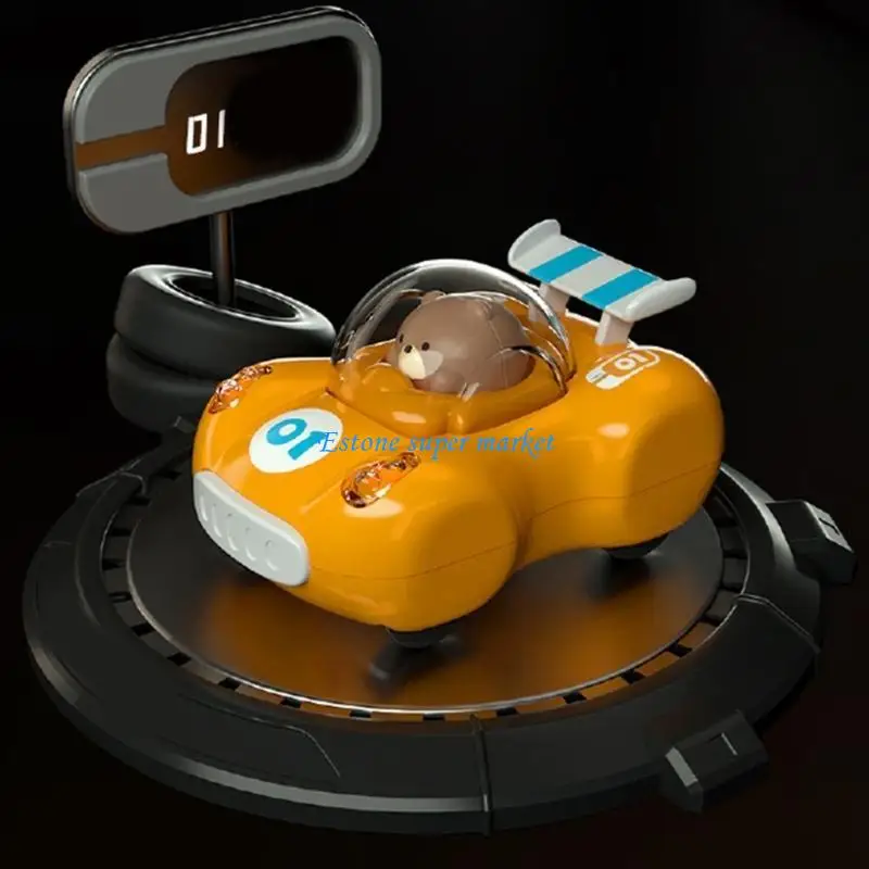 

090B Inertia Cartoon Car Toy Indoor Outdoor Push and Go Car Toy for Baby Boy Girl