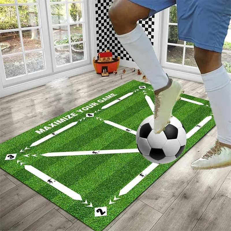 Football Footstep Training Foldable Mat Antislip Home Outdoor Kitchen Rug Hallway Bathroom Porch Floor Mats Carpet Entrance Door