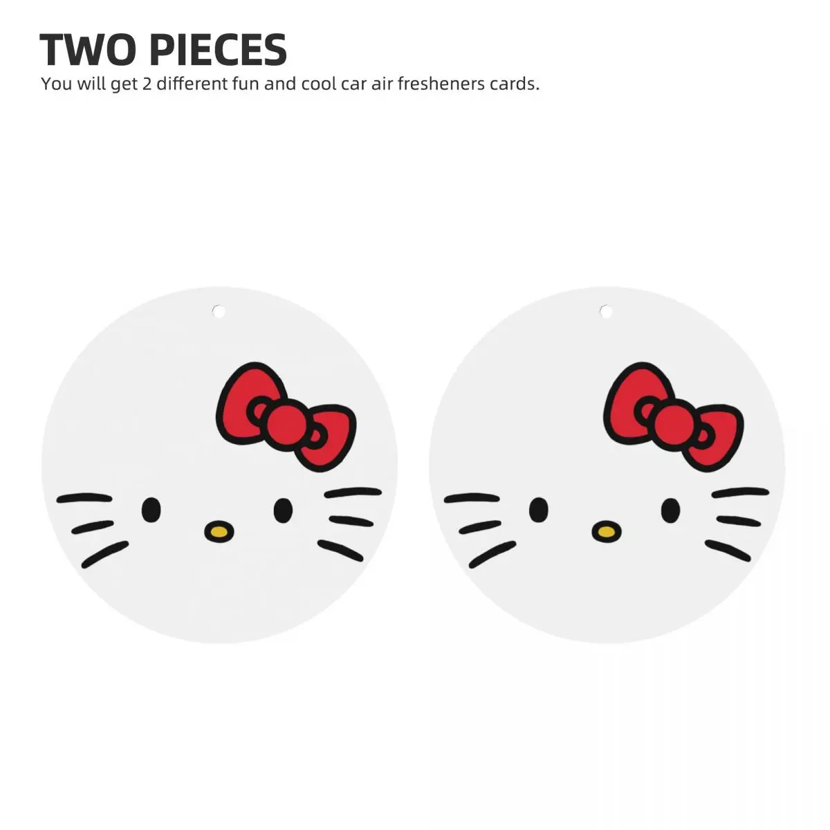 2Pcs Hello Kitty Sanrio Air Freshener Fragrance Car Aromatherapy Cards for Car Truck