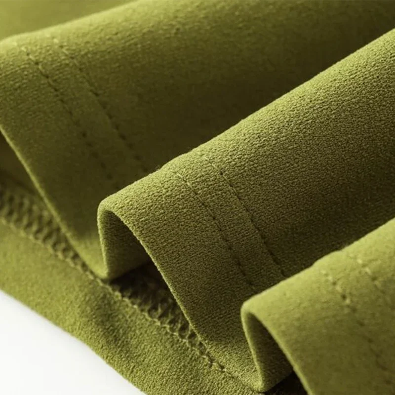 Modisches Schulterpolster-Westenkleid, elegantes Retro-Grün, schmale Passform, kurzes Kleid, lässige Dame, ärmellos, schick, Streetwear, einfacher Stil