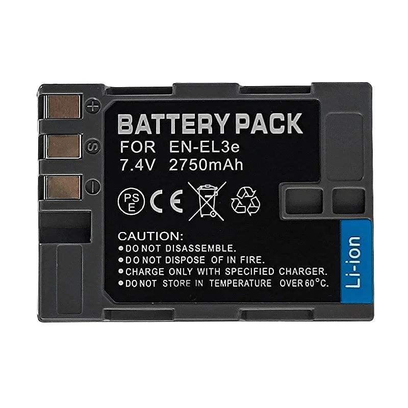 2750mAh EN-EL3E استبدال البطارية لنيكون D300S D90 D700 D300 D80 D200 D50 D70S DSLR كاميرا فك تشفير كامل