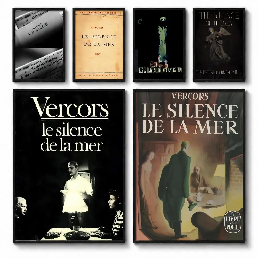 Le Silence de la mer Classic Film Poster Self-adhesive Art Waterproof Paper Sticker Coffee House Bar Room Wall Decor