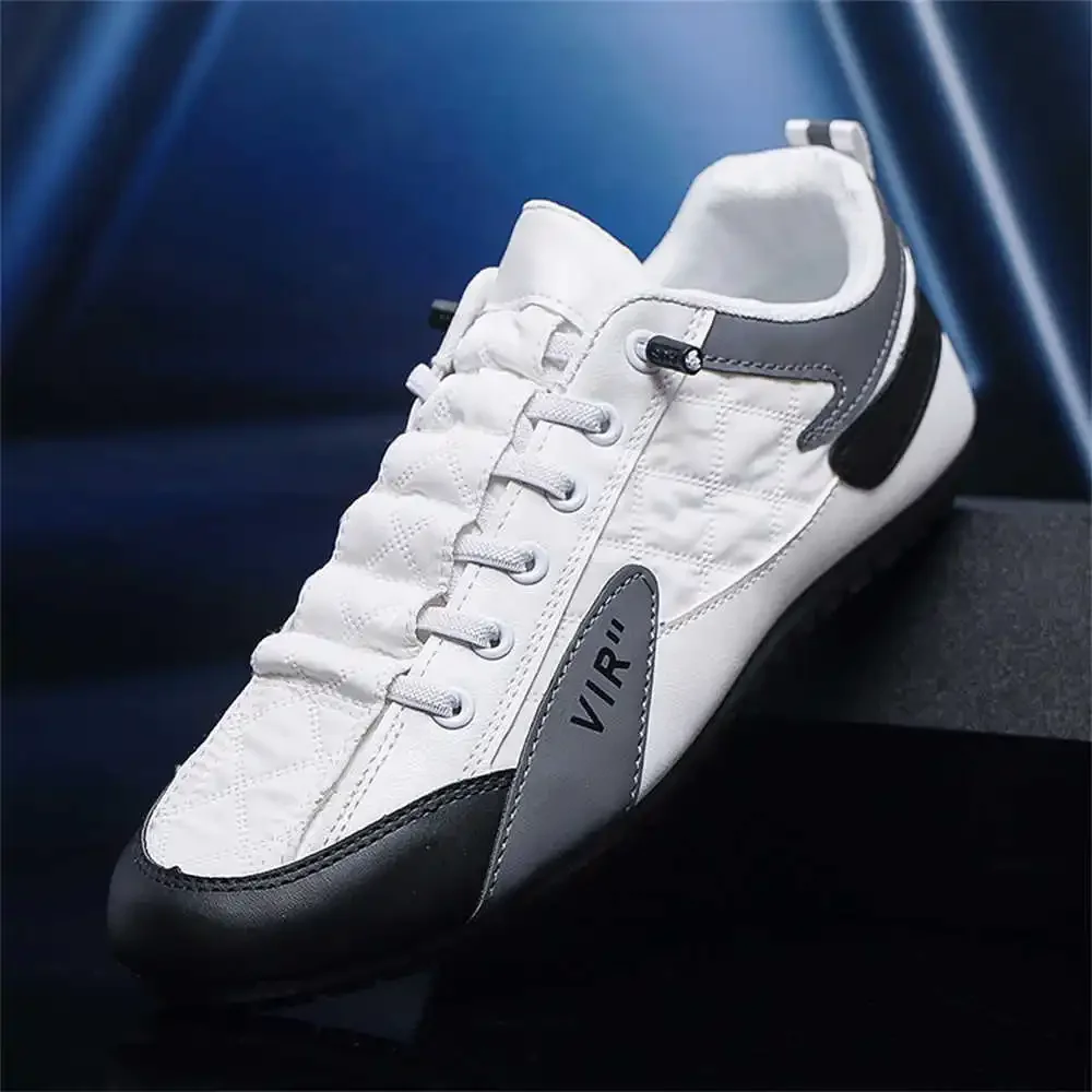 Without Heel With Lacing Luxury Sneakers For Mens Casual Silver Flat Shoes Mens Golf Sports Snearkers New Year's Snackers