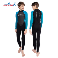 Kids Wetsuit For Teen Boys Girls Youth, 2.5mm Neoprene Back Zip Full Body Wet Suits Thermal Dive Suit Keep Warm Swimsuits