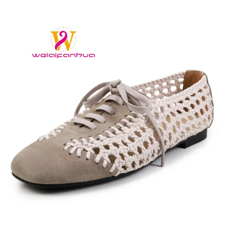 

Women's Sandals - 2026 New Vintage Knitted Breathable Hole-Top Shoes - Women's Casual Flat Sandals - Women Luxury Sandals