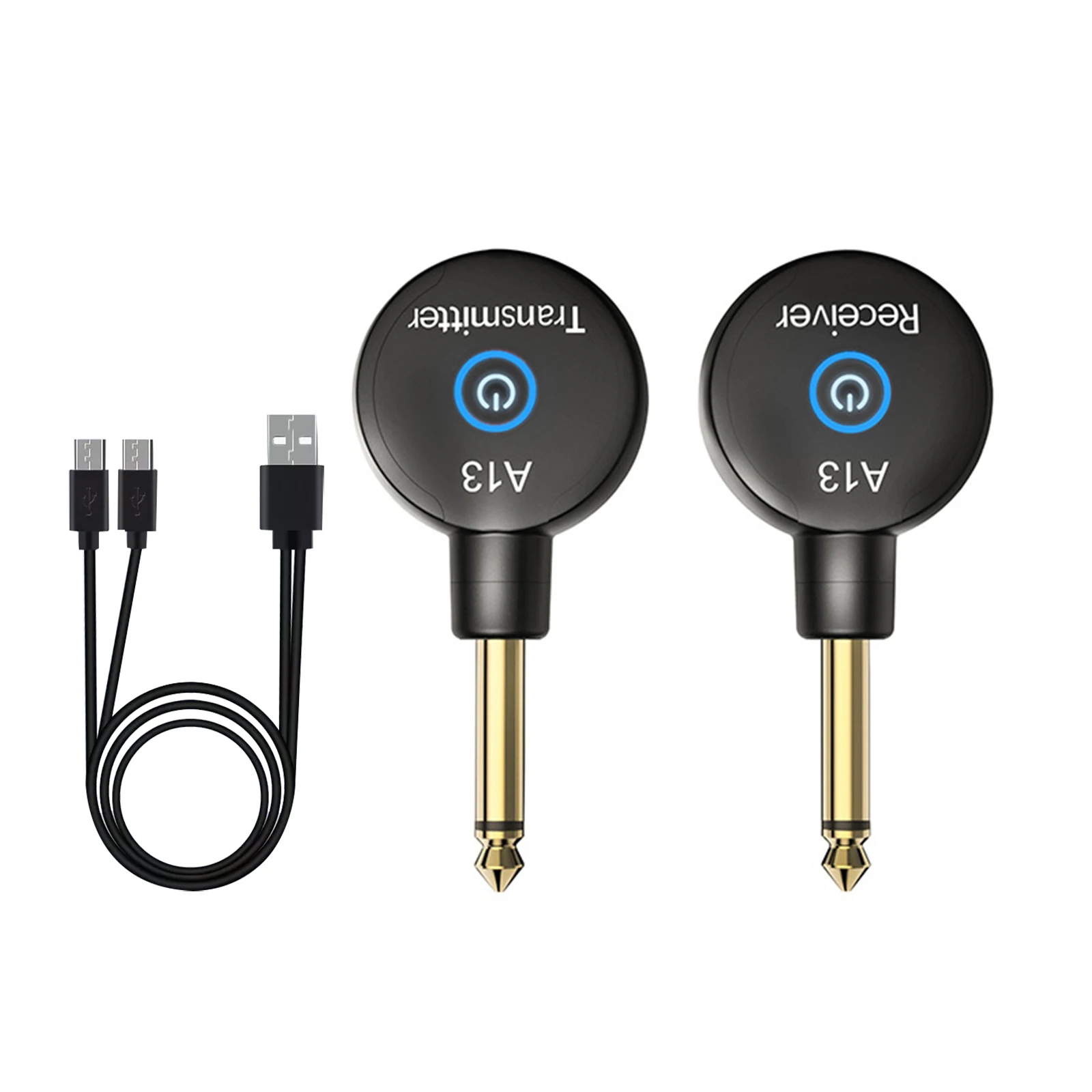 خفيفة الوزن 2.4 جيجا هرتز نظام الغيتار اللاسلكي دقة الصوت الغيتار اللاسلكي جهاز ريسيفر استقبال وإرسال مكبر للصوت باس أجزاء الغيتار #4