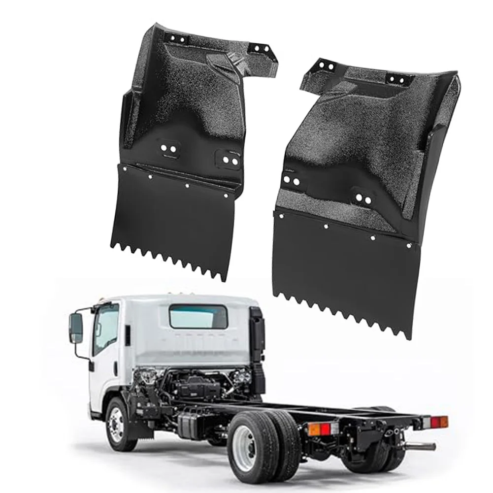 2pcs Guard Fender Shields Black Plastic Mud Guard For Isuzu For NRR For NPR NQR NPR-HD 2008-2024 Car Exterior Accessories