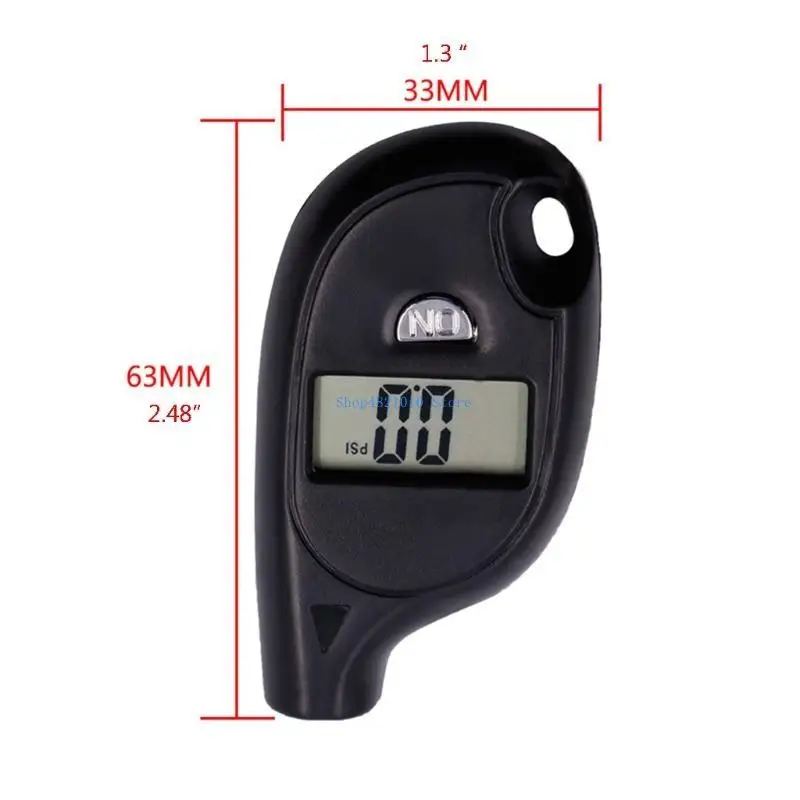 T3LF Digital Tyre Air Pressure Tester for w/ keychain exhail reading عرض شاشة LCD