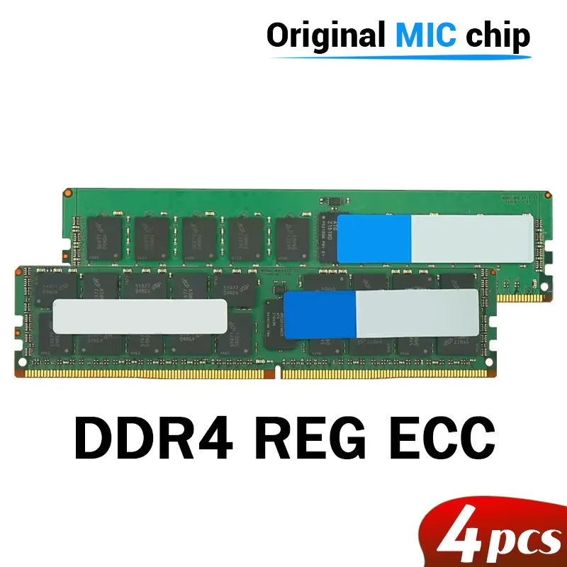 Original MIC chip DDR4 Ram 8GB 16GB 32GB 64GB PC4 2133 2400 2666MHz ECC REG Server Memory  support X99 motherboard RDIMM/LRDIMM