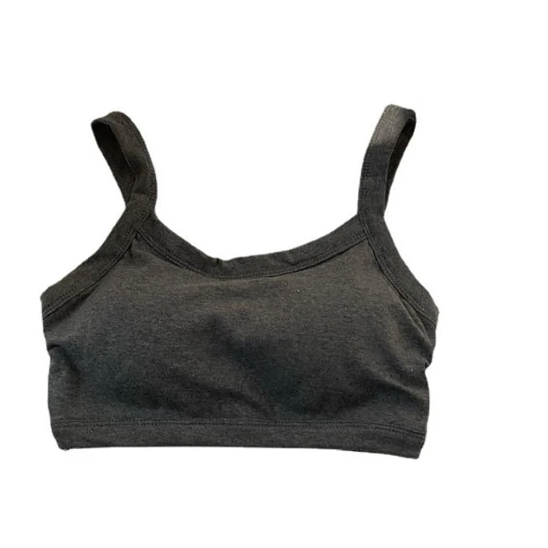 ملابس داخلية قطنية حريمي قطع علوية مثيرة بلون سادة علوي للبنات مبطن بدون أكمام موضة صيفية ملابس خارجية للسيدات