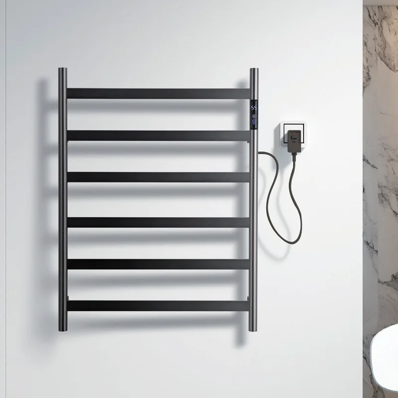

Intelligent electric towel rack household bathroom carbon fiber constant temperature heating toilet drying towel rack