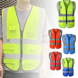 High Visibility Reflective Safety Vest Adjustable Reflective Security Vests Traffic Night Outdoor For Running Cycling Sport M5G7