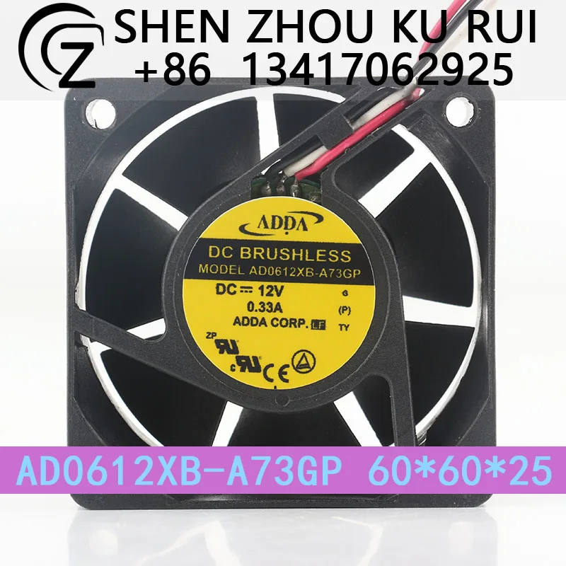 

ADDA 3-wire DC12V 0.33A 6025 60X60X25MM server Double ball bearing chassis inverter AD0612XB-A73GP cooling fan