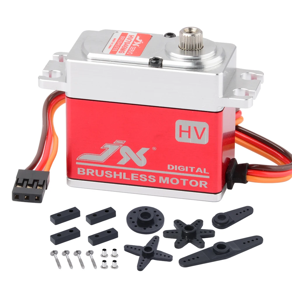 

JX BLS-HV7046MG 46kg Brushless HV Digital Standard Servo Metal Gear Digital Drone Aircraft Servo RC Helicopter Parts