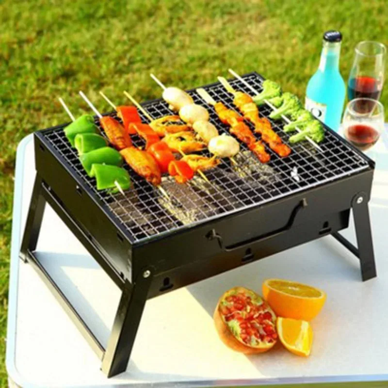 

Portable Barbecue Charcoal Grill Stainless Steel Mini Barbecue Kit Outdoor Cooking Camping Picnic Beach Portable Barbecue Stove