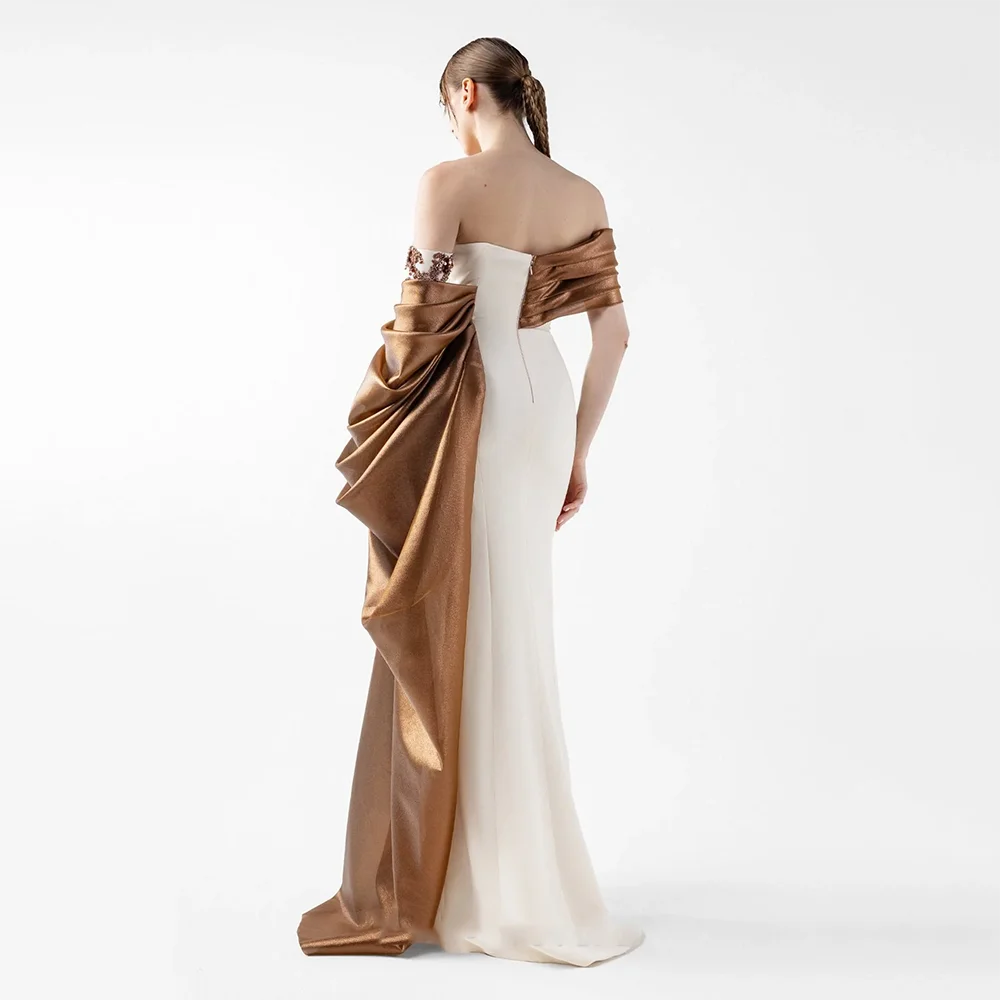 Customized Off The Shoulder Evening Dresses Elegant Formal Occasion Prom Gowns Flowers 2025 Floor Length Prom Dresses