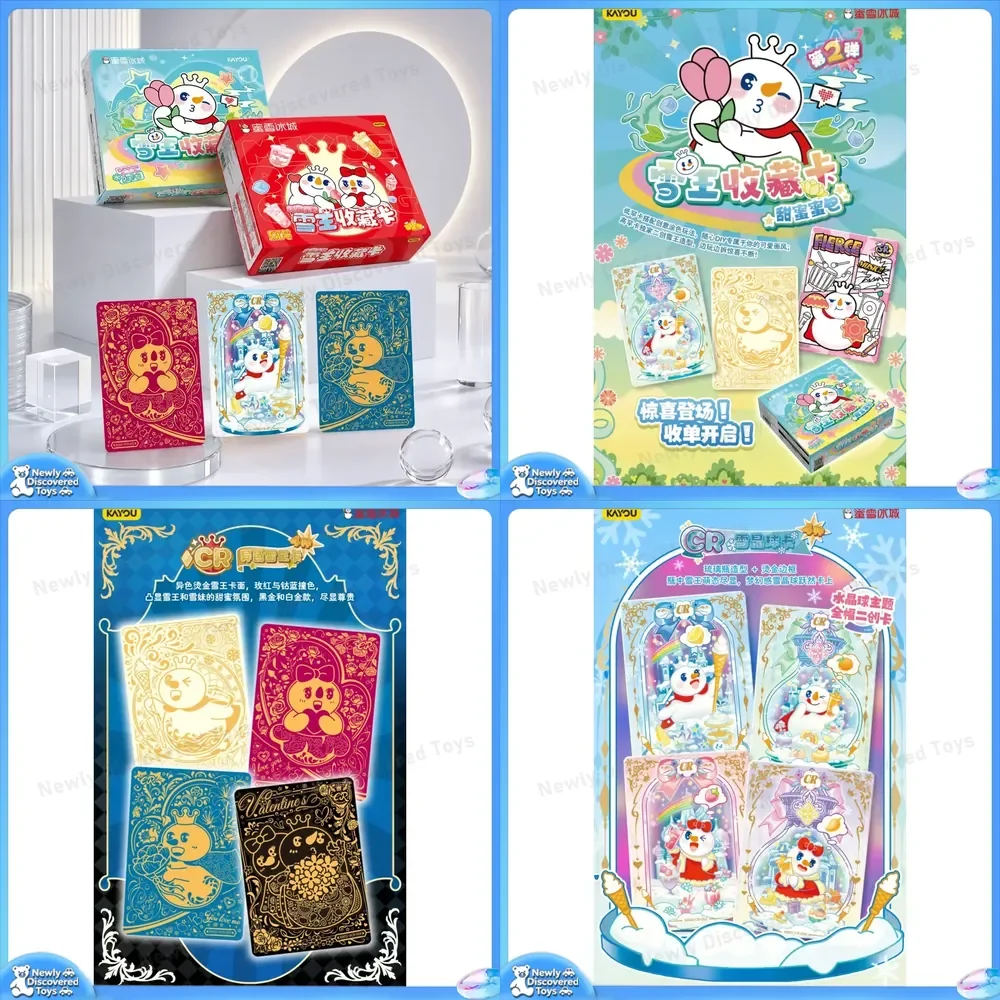 

KAYOU Genuine MIXUE Ice Cream Tea Card Sweetie Pack Heterochromatic CR King Snowie Series Anime Collectible Cards Toys for