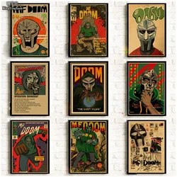 MF DOOM-Carteles de papel Kraft Retro para habitación, decoración de cafetería, Bar y hogar, arte estético, pintura de pared, regalo Vintage