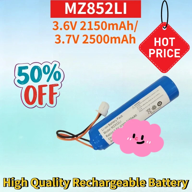 

Newest MZ852LI 3.6V 2150mAh/3.7V 2500mAh Lithium-ion Rechargeable Battery Pack for Dahua Smoke Detector High Quality Battery