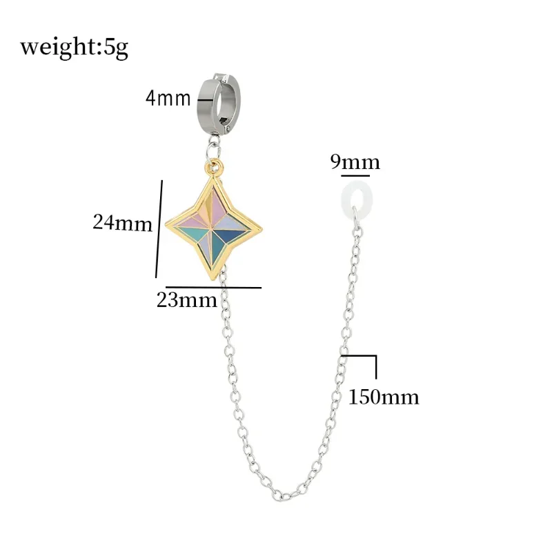 Игра Genshin Impact Primogems Эмалированные серьги Праздничные подарки