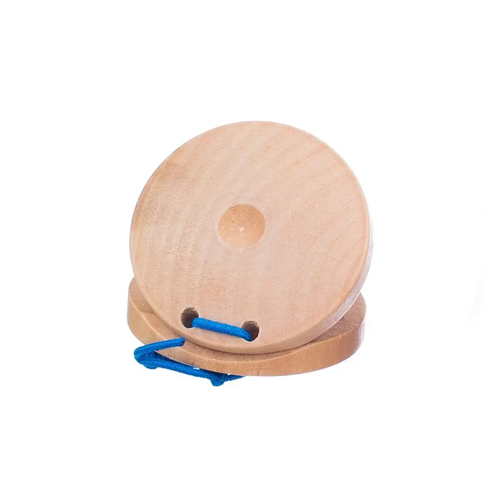 Intellectual Development Unisex Wooden Listening Ability Percussion Toy Castanets Musical Instrument