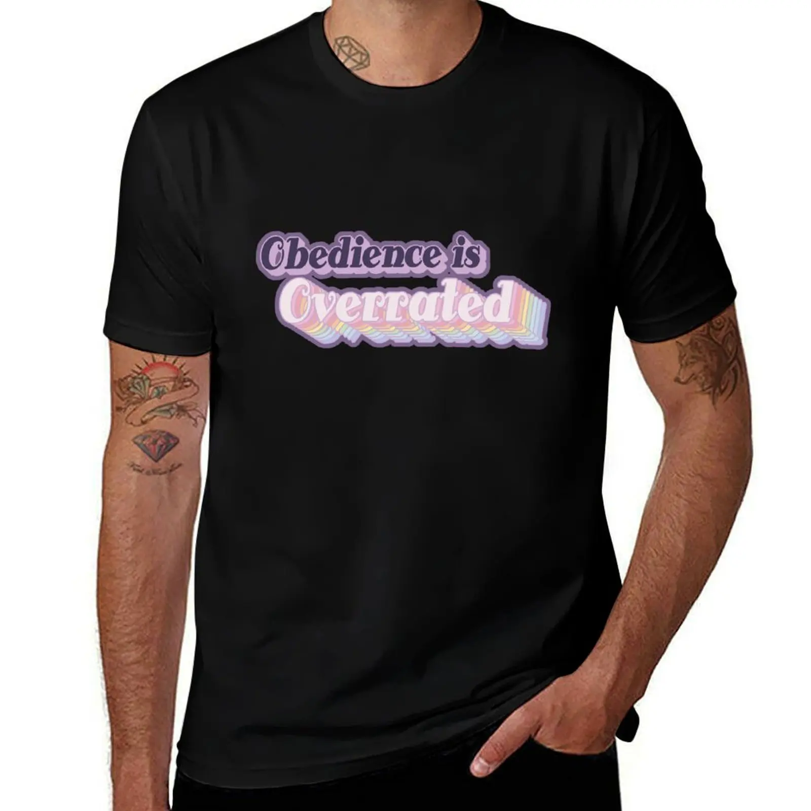 

Obedience is Overrated Pastel T-Shirt plain blacks heavyweights vintage clothes mens graphic t-shirts pack
