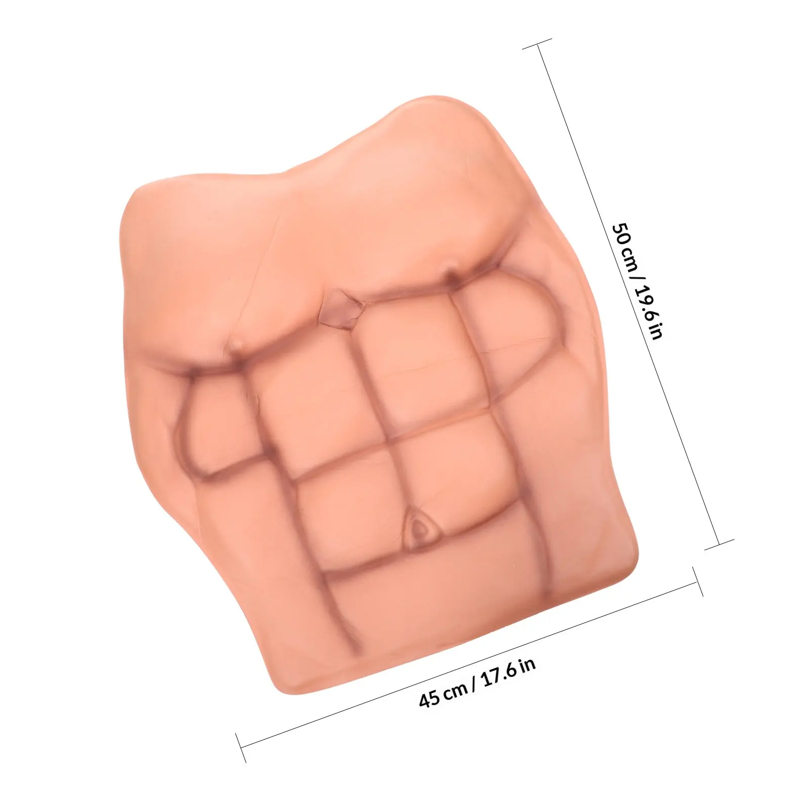 Realistic Textured Silicone Abdominal Muscle Prop for Men Fake Muscle Garment Cosplay Party Bachelor Jungle Bachelorette Room