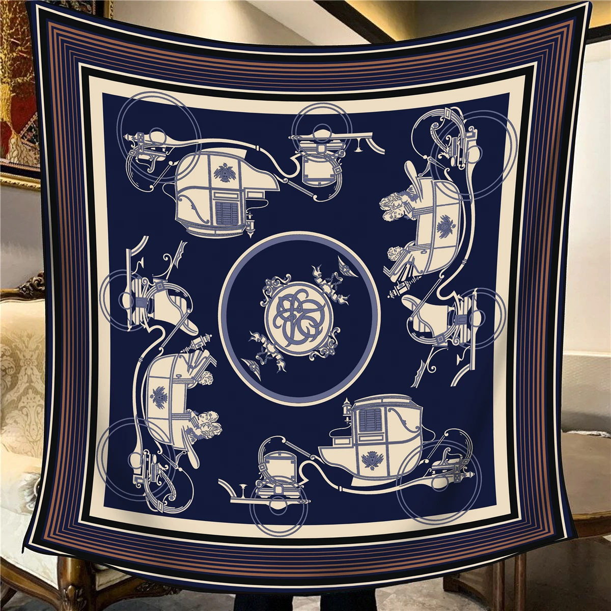 

Winter Double Faced Scarf 110cm Silk Cashmere Shawls Luxury Designer Pashmina Women Square Herms Rolled Edges Stole Christmas