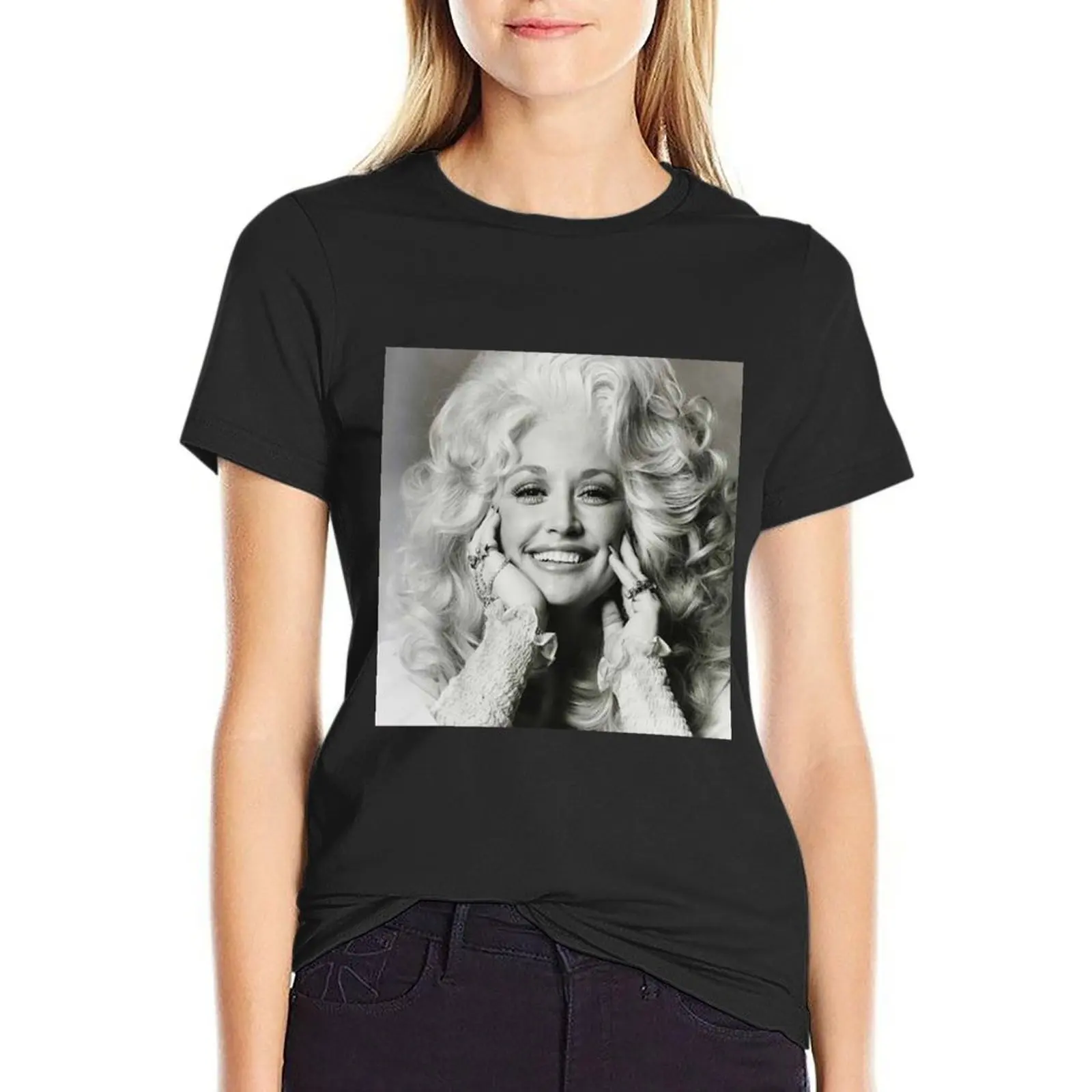 dolly parton - beautiful retro T-Shirt graphics korean fashion oversized tshirts for Women