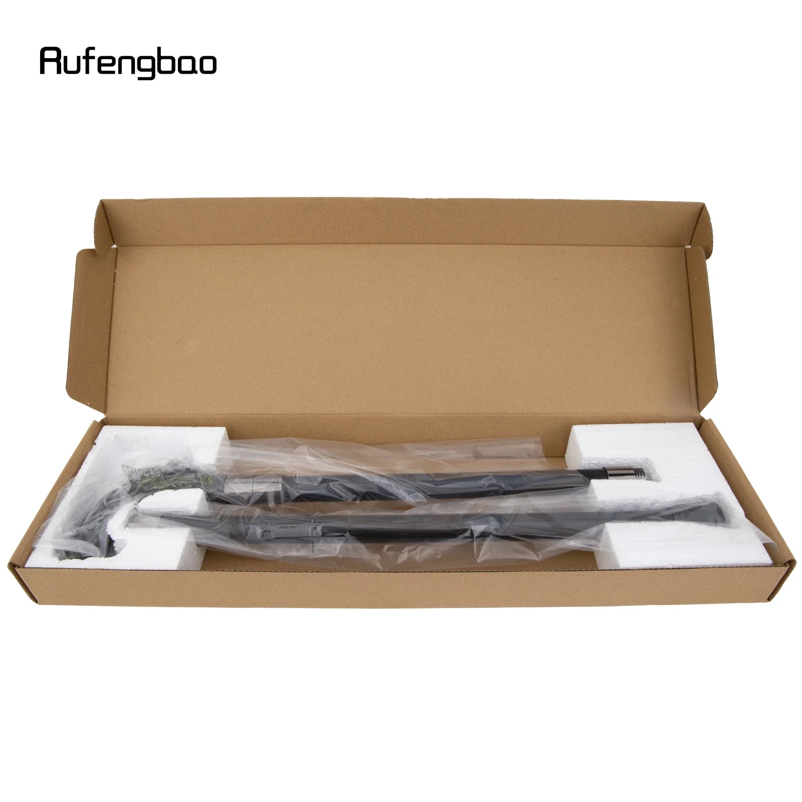 Silver Resin Wolf Head Tree Root Walking Cane Stick for Cosplay Everyday Use with Deluxe Box 93cm Performance Stage Cane