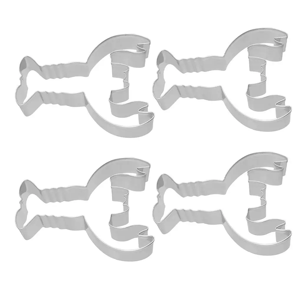 

4Pcs LobsterShape CookieCutter StainlessSteel BakingMolds CakeDecor FruitVegetableCutter Durability KitchenBarTools