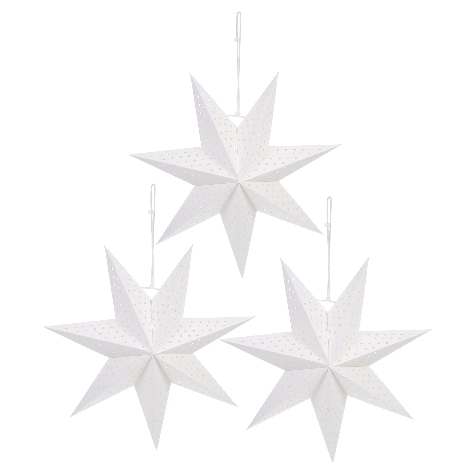 

3Pcs Star Shaped Lampshade Origami Christmas Decorative Hanging Light Cover Lamp Shade Home Use Accessory Origami Lampshade