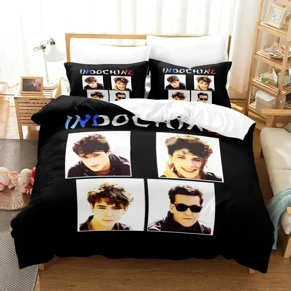 

3D Print Indochine Rock Bedding Set Duvet Cover Bed Set Quilt Cover Pillowcase Comforter king Queen Size Boys Adult Bedding Set