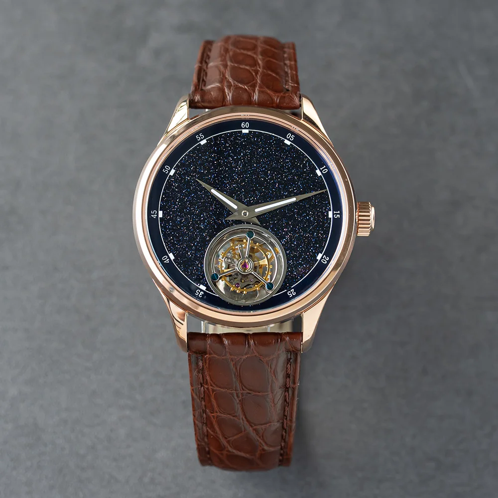 ST8230 Sugess Tourbillon Bewegung Uhr Männer Luxus Mechanische Armbanduhr Echt Blue Stone Glamour Master Uhr Reloj Neue