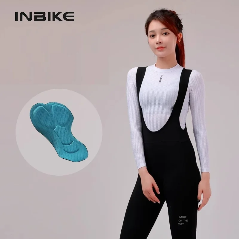 

INBIKE Women's Cycling Bib Tights Windproof Fleece Lined Quick Dry Lightweight with Pockets Ideal for Bicycle Enthusiasts