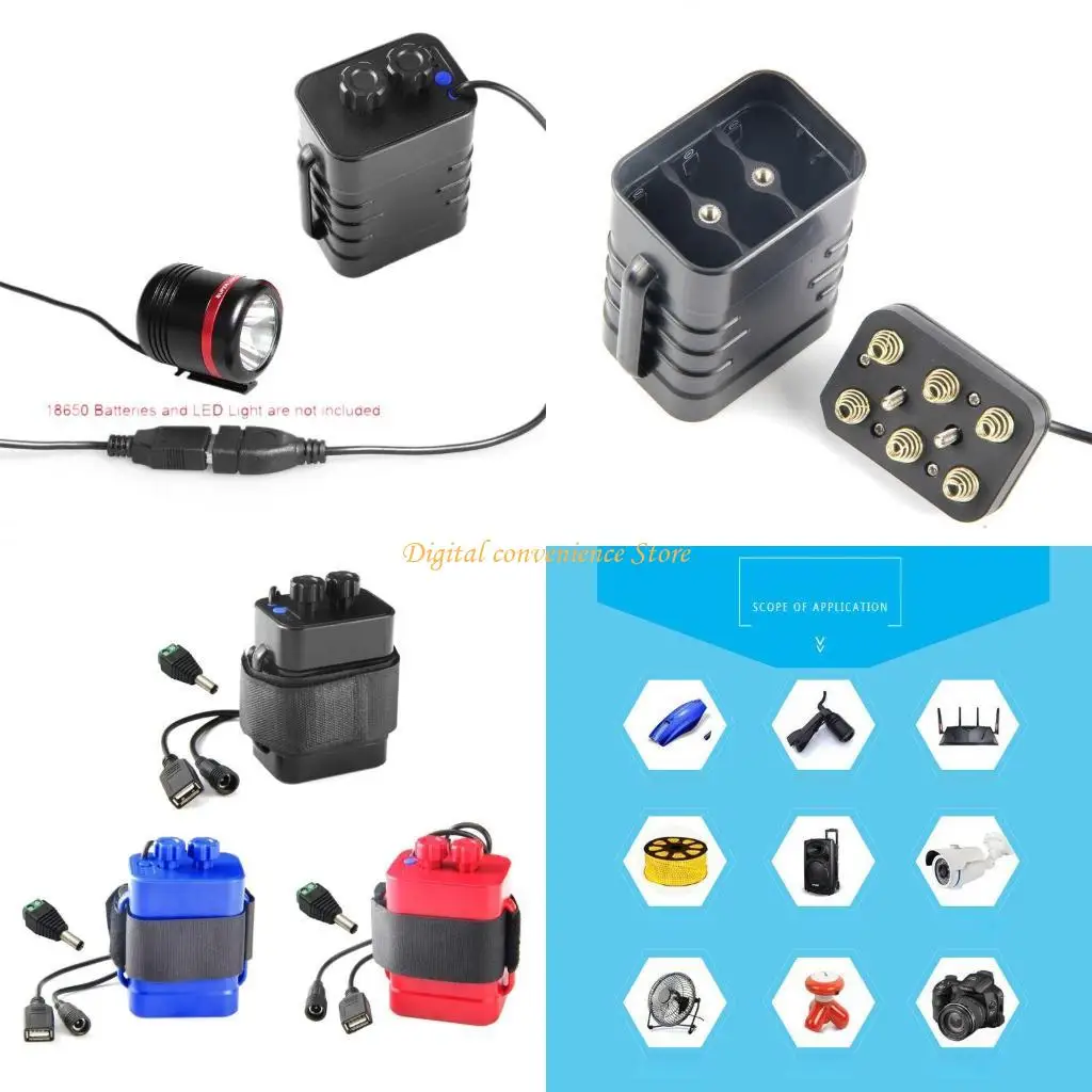 

97QA Battery Pack for Case Waterproof Housing Cover Battery Storage Box with Adapter