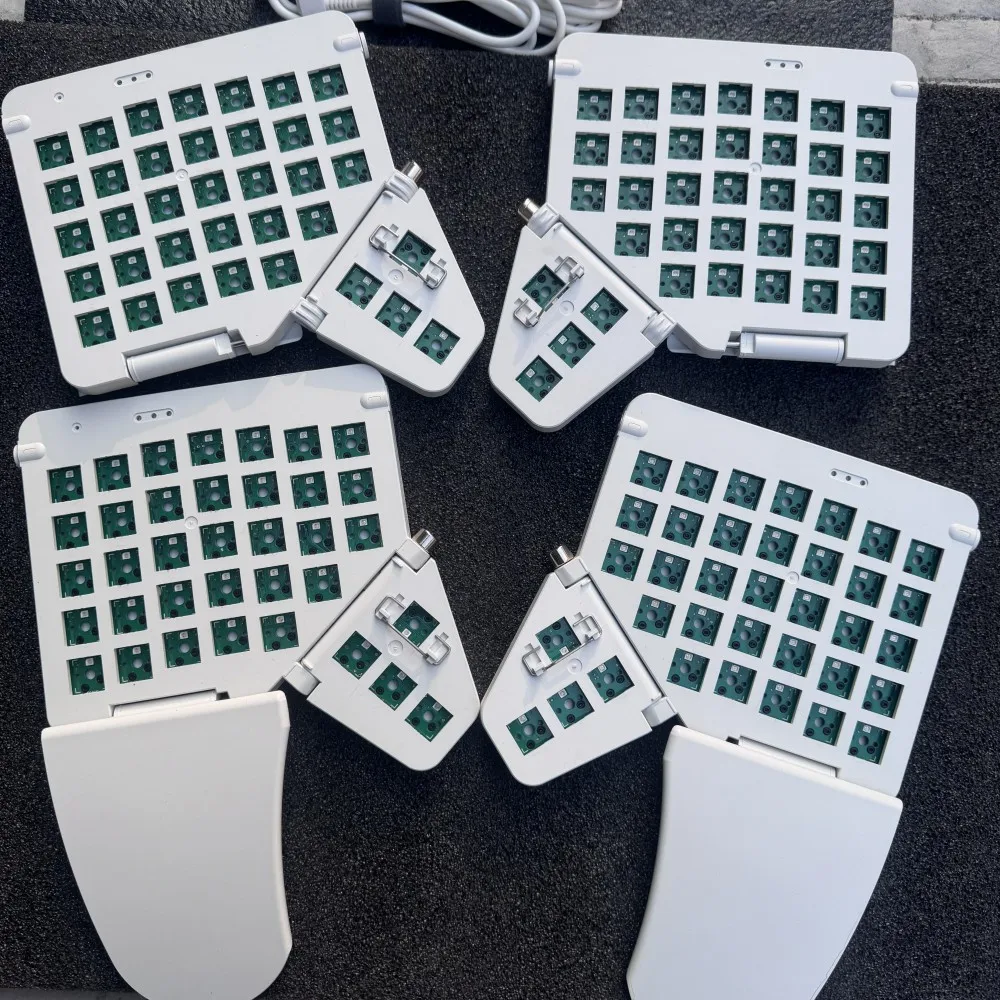 

Moonlander Ergodox Split Keyboard Kit 76 клавиш с возможностью горячей замены RGB MX Switch Ахакордеонная клавиатура Пользовательская проводная одномодовая клавиатура QMK VIA