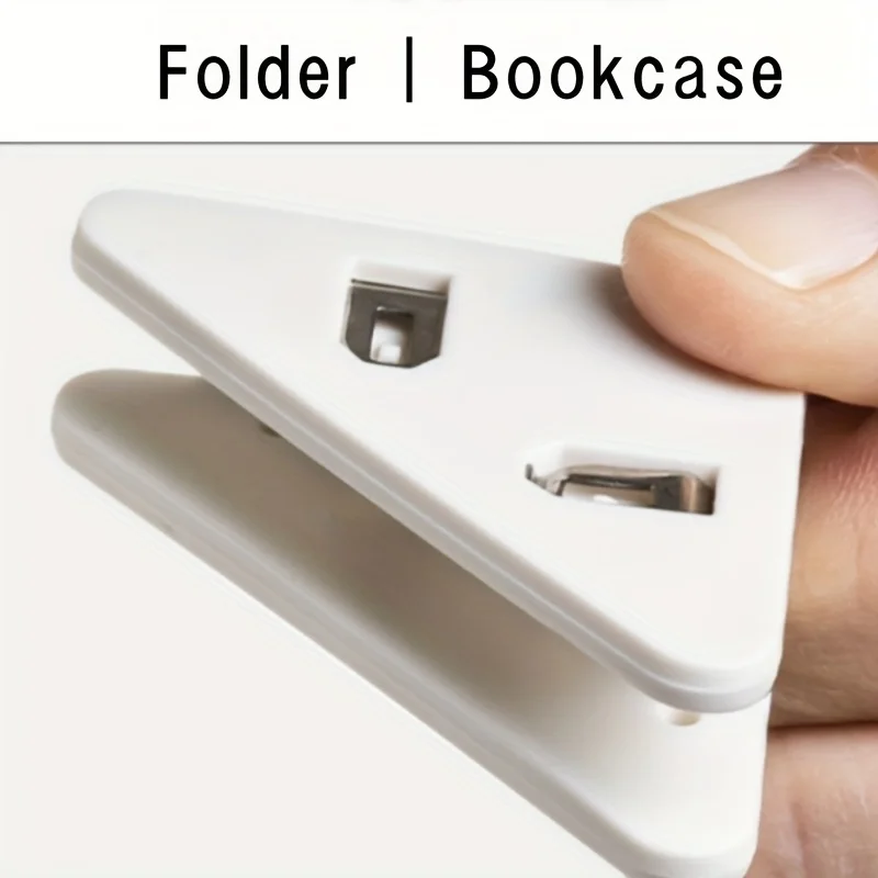 2/6/12Pcs Random Color Anti-Bending Triangle Paper Clips Multi-Functional File Clips For Office School Home