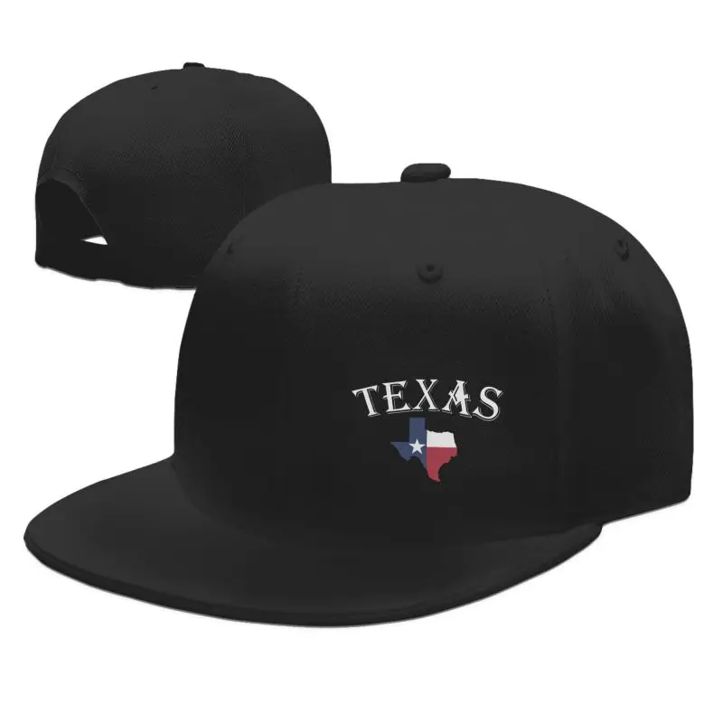 State of Texas Flag Print Baseball Cap Hip Hop Flat Bill Caps Unisex Adjustable Snapback Caps Skateboard Hats Trucker Hat