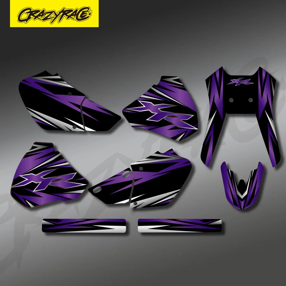 Motorcycle Stickers Graphics Background Decals Kit for Honda XR250 XR400 1996 -2001 2002 2003 2004 XR 250 400 Custom design