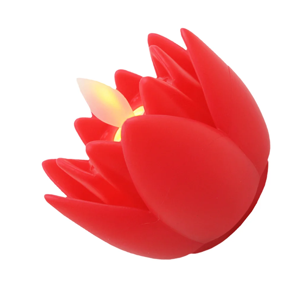 Lotus Lamp LED Decorative Candles Artificial Pond Light Pool Garden Plastic Flower Night Child