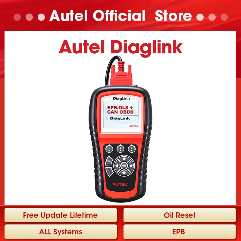 Autel DiagLink Full System OBD2 Scanner Car Diagnostic Tool OBD 2 EOBD Code Reader Engine ABS Airbag Transmission PK MD802 MD805