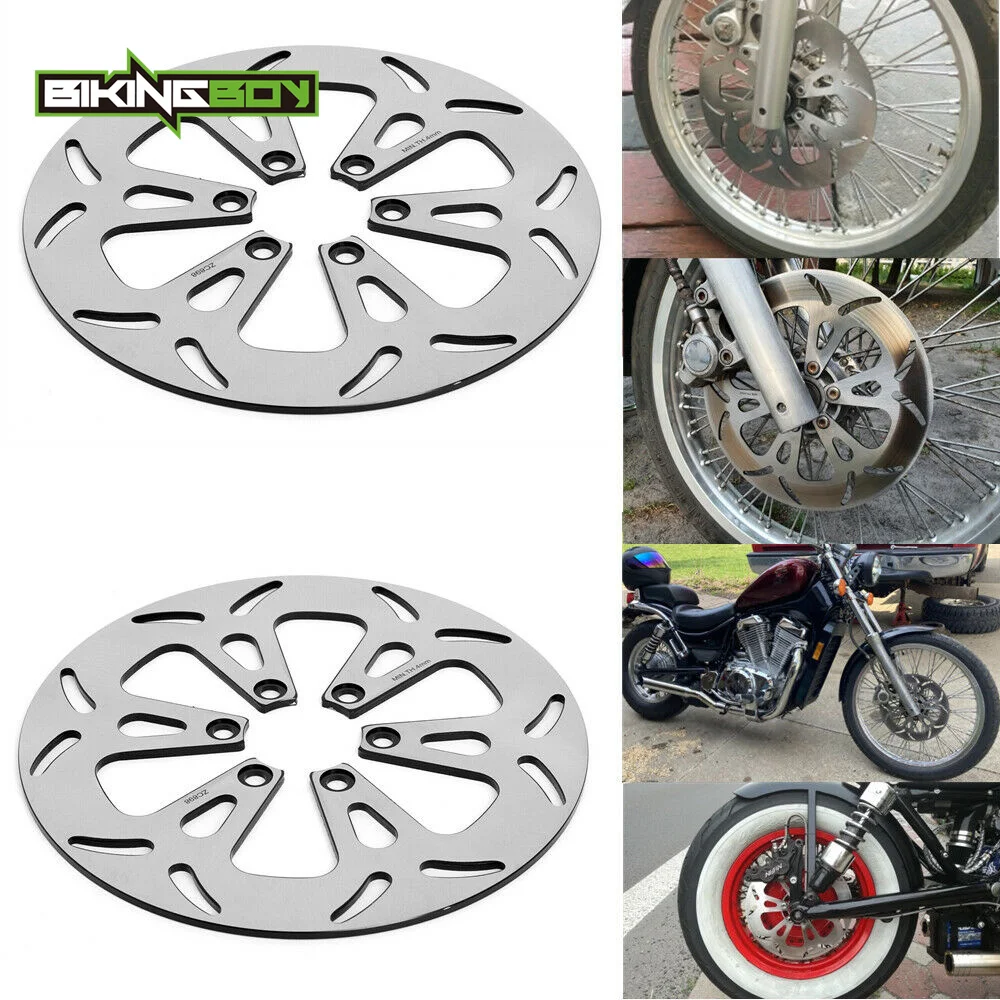 BIKINGBOY Front Rear Brake Discs Rotors Disks VS1400 Intruder GL GLP 87-04 03 02 01 00 99 98 97 96 95 94 VS 1400 GLP 05 06 07 08