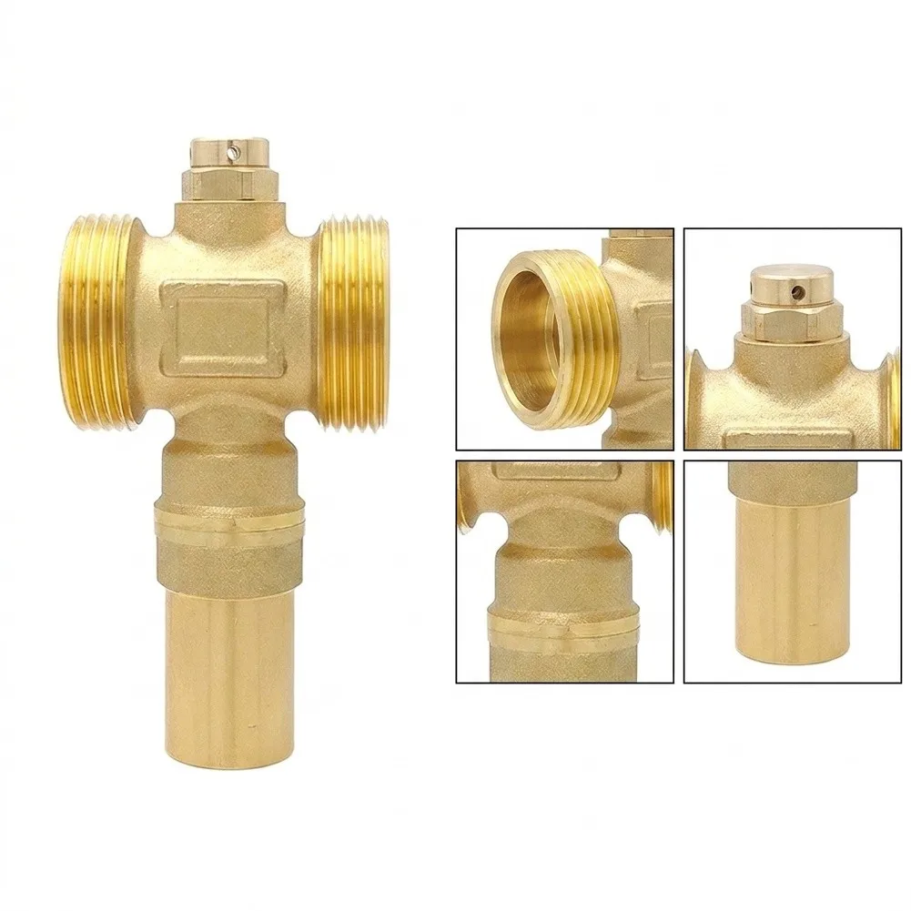 Antifreeze Valve Brass DN32 1-1/4 Inch Automatic Drain For Floor Heating System Freeze Protection Plumbing Fixture 1/2pack
